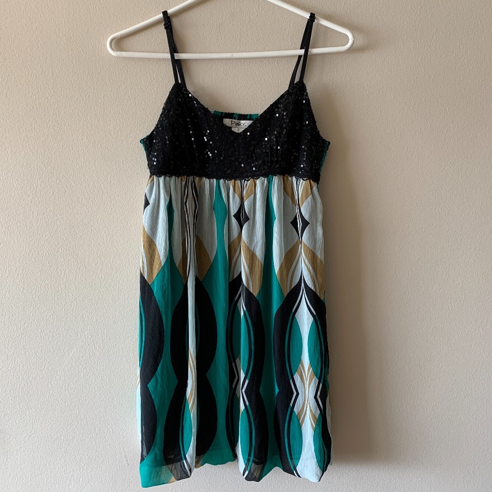 Pinky Spaghetti Strap Sun Dress Size S